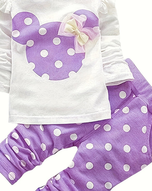 Baby Girl  2 Pieces Long Sleeved Cute Toddler Infant Tops and Pants Set