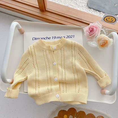 Candy Kids Baby Girls Full Sleeve Solid Knitted SweatersCandy Kids Baby Girls Full Sleeve Solid Knitted Sweaters
Wrap your child in warmth and style with our Candy Kids Baby Sweater. Made from high-quality cotton, these fInfant girls sweaterPlush Fashions ShopPlush Fashion Shop