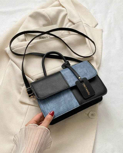 Ladies fashion stitch texture shoulder messenger bag with adjustable strap and sophisticated design.