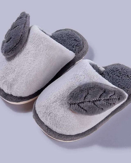 Parent-child Cute Cartoon Indoor Non-slip Soft-soled Cotton Slippers - Plush Fashion Shop #