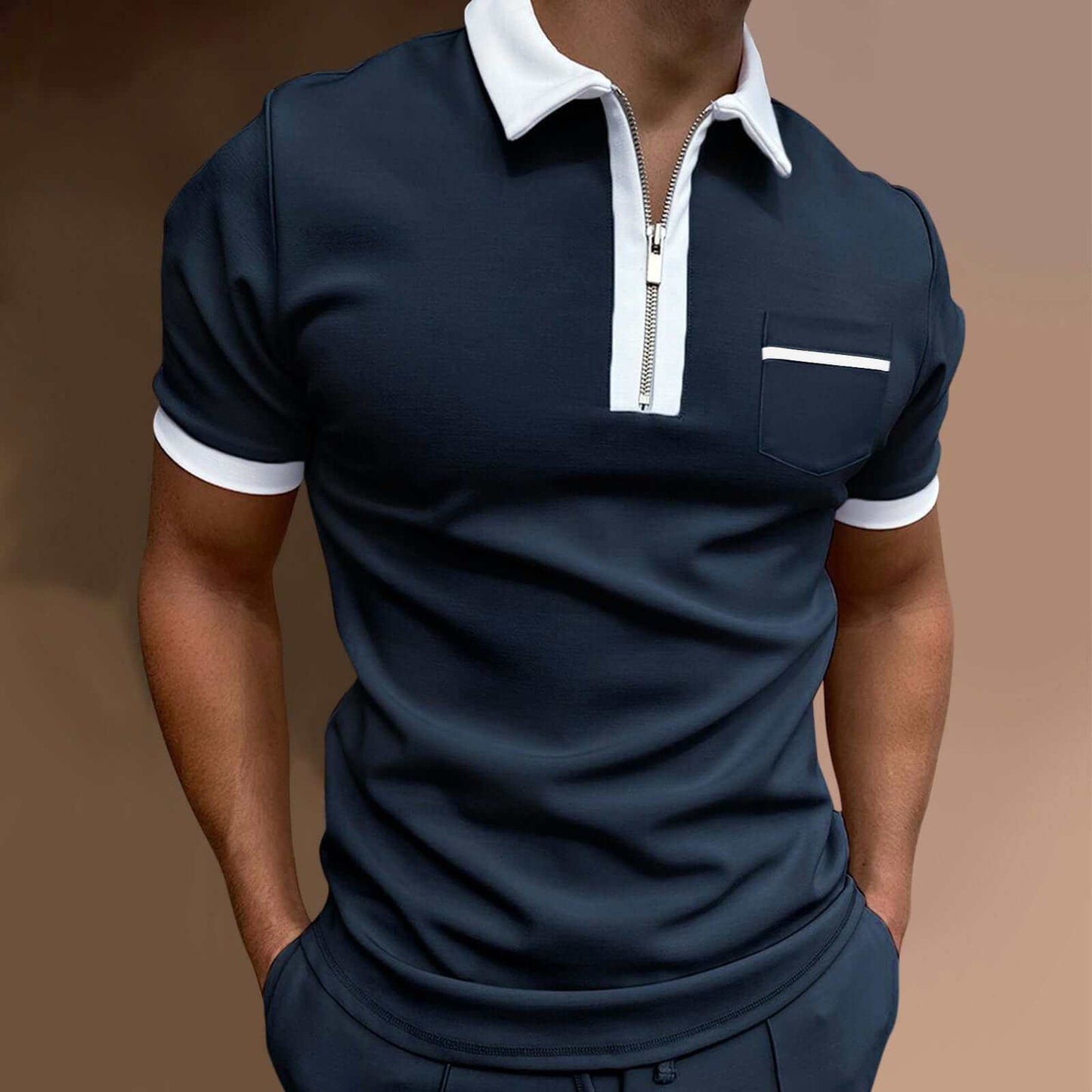 Men's Lapel Fashion Slim Pocket T-shirtUpgrade your wardrobe with our European and American Men's Lapel T-shirt. Made with soft and breathable cotton fabric, it features a stylish lapel collar and loose eMen's Lapel ShirtPlush Fashions ShopPlush Fashion ShopLapel Fashion Slim Pocket