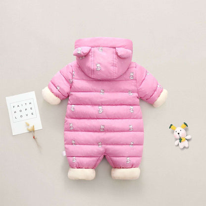 Boys' And Girls' Padded And Thickened Thermal OnesieStay warm and stylish with our Boys' and Girls' Padded and Thickened Thermal Onesie. Made of high-quality polyester, this onesie is perfect for cold days. The fashioInfant coatPlush Fashions ShopPlush Fashion ShopThickened Thermal Onesie