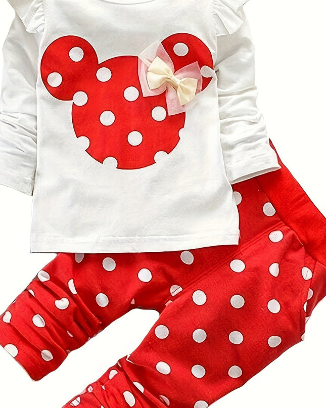 Baby Girl  2 Pieces Long Sleeved Cute Toddler Infant Tops and Pants Set