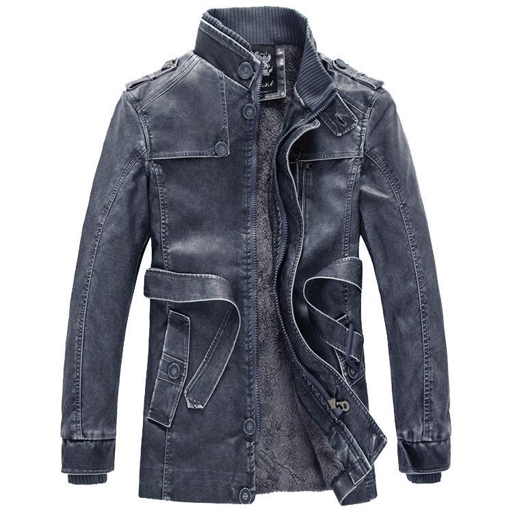 Duolino Classic Leather Jacket - Plush Fashions Shop 