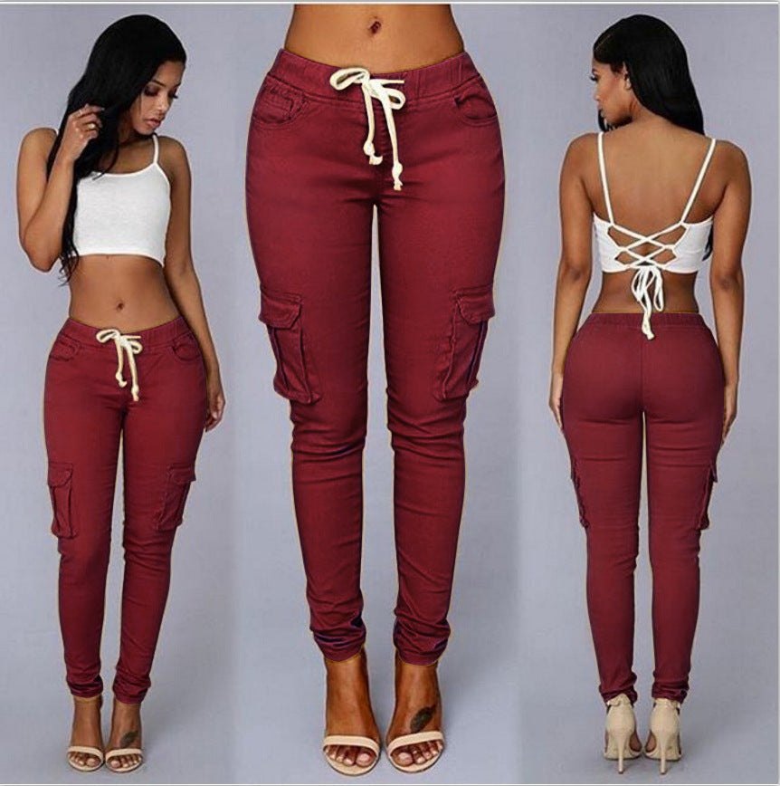 Women's multi-bag casual pantsElevate your style with our Women's multi-bag casual pants! Made of high-quality cotton, these fitted trousers feature a comfortable middle-waisted design and a stylPantsPlush Fashions ShopPlush Fashion Shop