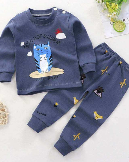 Boys And Girls Children's Cotton Children Pajamas - Plush Fashion Shop #