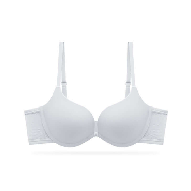 Seamless underwear for women with double-shoulder straps in white.