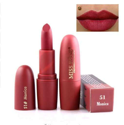 Matte moisturizing lipstick, long-lasting vibrant color, shade 51 Monica.