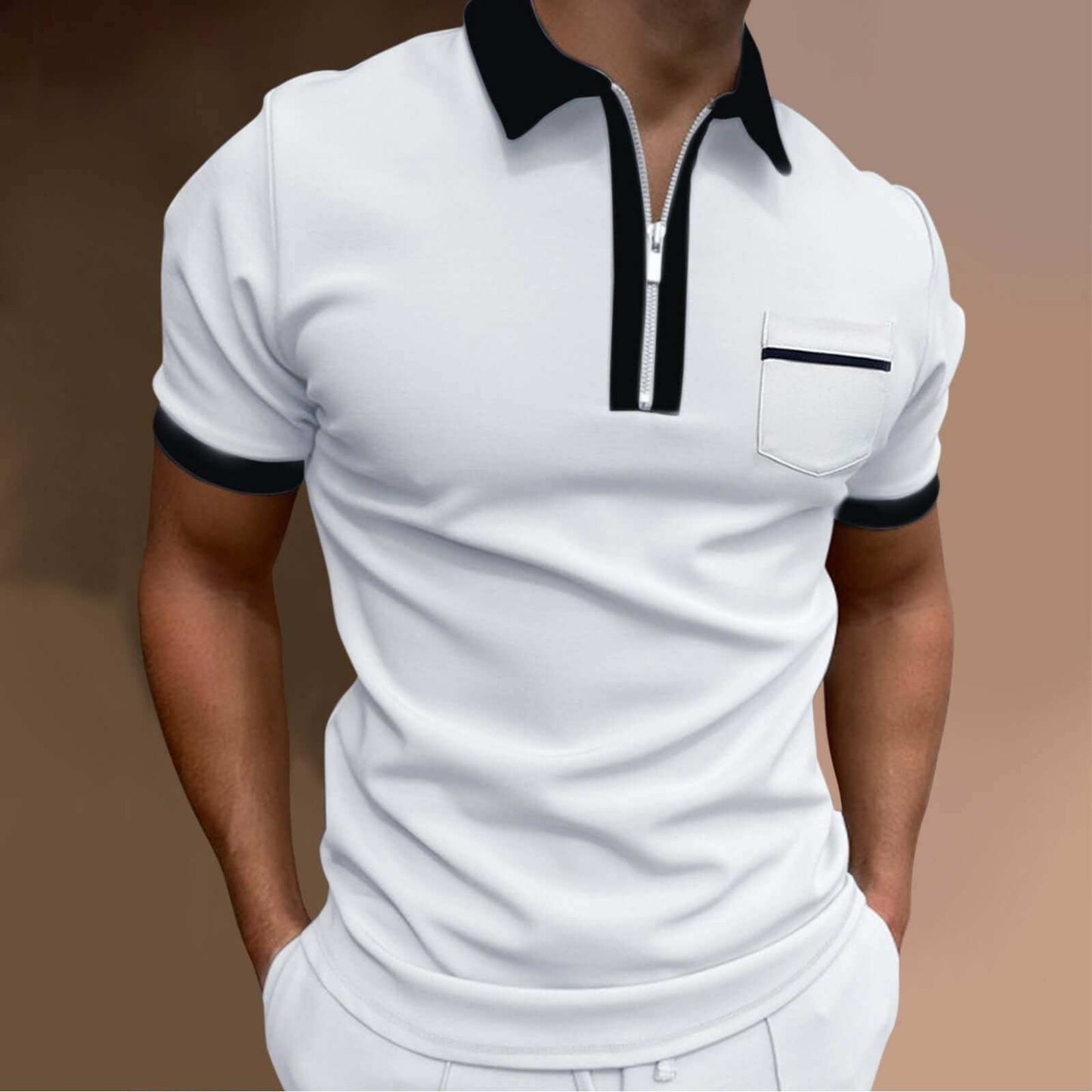 Men's Lapel Fashion Slim Pocket T-shirtUpgrade your wardrobe with our European and American Men's Lapel T-shirt. Made with soft and breathable cotton fabric, it features a stylish lapel collar and loose eMen's Lapel ShirtPlush Fashions ShopPlush Fashion ShopLapel Fashion Slim Pocket