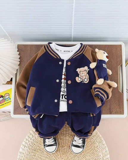 Infant Children's Jacket Three-piece Set