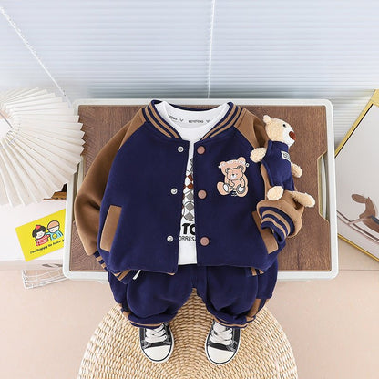 Infant Children's Jacket Three-piece Set