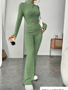 Long Sleeve Turtleneck Wide Leg High Waist Pants SuitThis stylish pants suit features a long sleeve turtleneck and wide-leg high waist pants, giving a chic and sophisticated look. Stay warm and on-trend while elongatin2 piece Pants setPlush Fashions ShopPlush Fashion ShopLong Sleeve Turtleneck Wide Leg High Waist Pants Suit