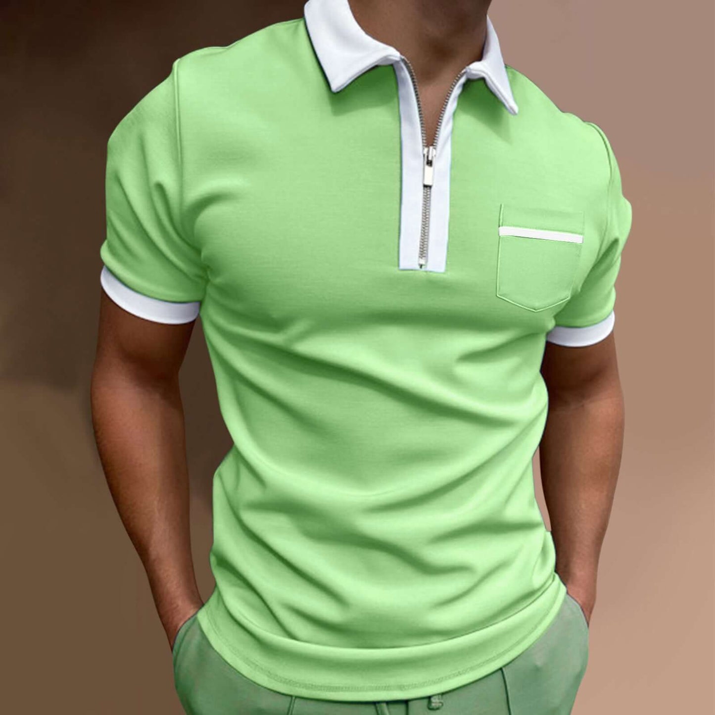 Men's Lapel Fashion Slim Pocket T-shirtUpgrade your wardrobe with our European and American Men's Lapel T-shirt. Made with soft and breathable cotton fabric, it features a stylish lapel collar and loose eMen's Lapel ShirtPlush Fashions ShopPlush Fashion ShopLapel Fashion Slim Pocket