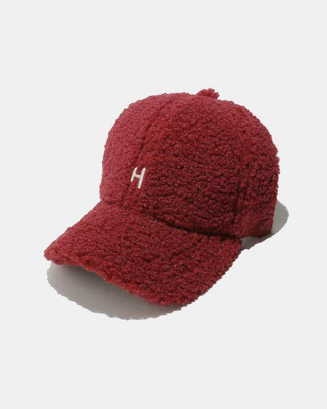 Sherpa Letter H Embroidered Cap - Plush Fashion Shop #