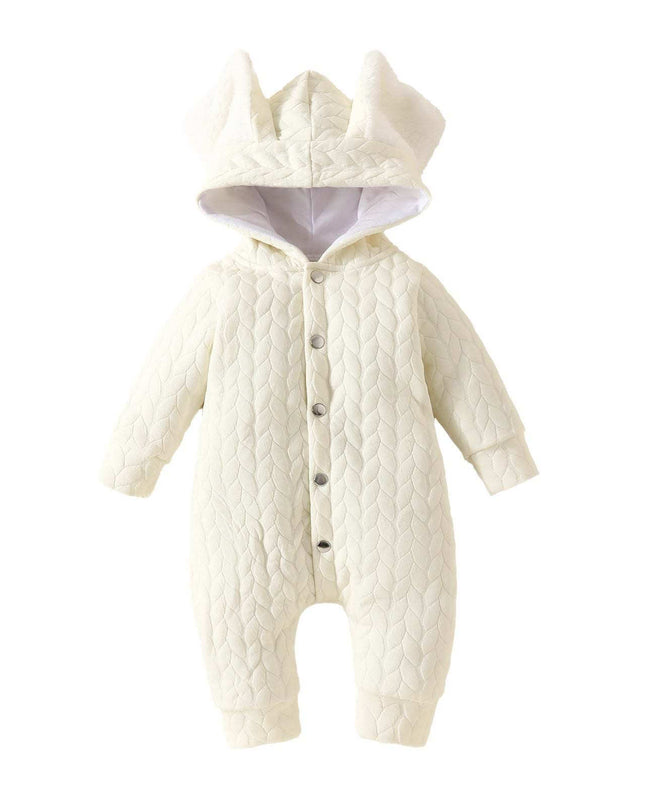 Infant Hooded Romper Outer Wear - Plush Fashion Shop #