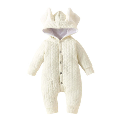 Infant Hooded Romper Outer Wear - Plush Fashion Shop #