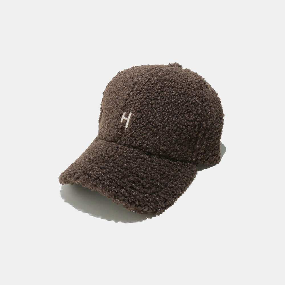 Sherpa Letter H Embroidered Cap - Plush Fashion Shop #