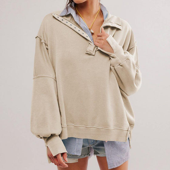 Top Sportswear - Fashion Button Lapel Sweatshirt With Slit Design PullName: Top Sportswear
Materials: Top Sportswear
Elevate your Sportswear with our Fashion Button Top Sportswear! Top Sportswear is made with fine cotton hoodie and fooSweatshirtPlush Fashions ShopPlush Fashion ShopTop Sportswear