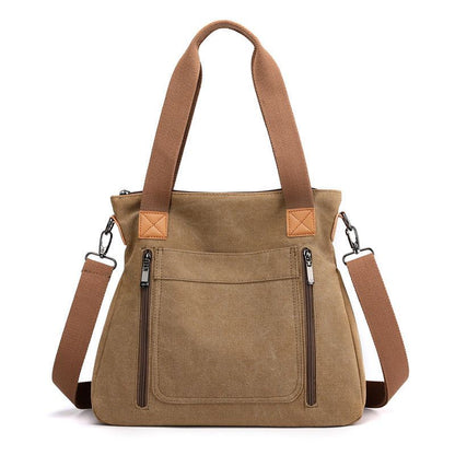 Women Large-capacity Canvas Casual Shoulder BagsBe stylish and organized with our Women's Large-capacity Canvas Casual Shoulder Bags. Made with soft canvas fabric, this bag is perfect for business or casual outingHandbagsPlush Fashions ShopPlush Fashion ShopWomen Large-capacity Canvas Casual Shoulder Bags