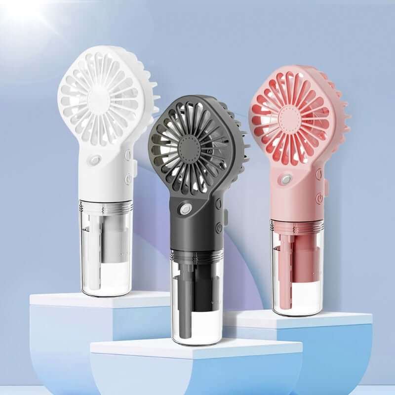 Strong Power Spray Humidification Mist Fan Usb Charging Portable Icy aElevate your summer experience with our versatile and portable Strong Power Spray Humidification Small Mist Fan! This two-in-one design features fast cooling, nano iHumidifierPlush Fashions ShopPlush Fashion Shop