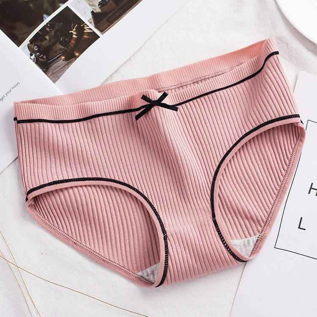 Mid waist women's cotton underpants