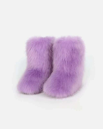 Thermal Fuzzy Platform Boots - Plush Fashion Shop #