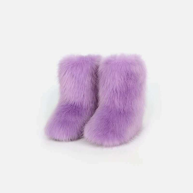 Thermal Fuzzy Platform Boots - Plush Fashion Shop #