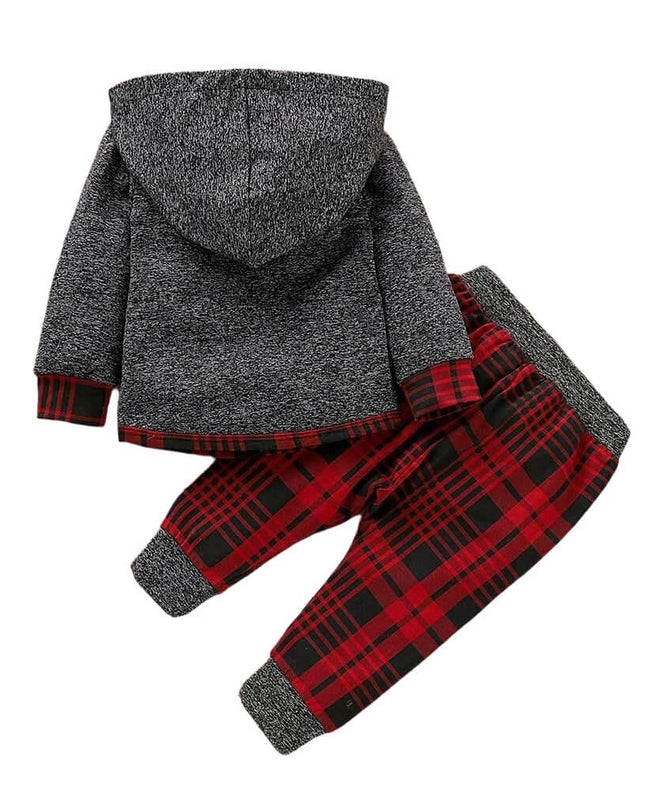 Baby Long Sleeve Plaid Sweater Set - Plush Fashion Shop #