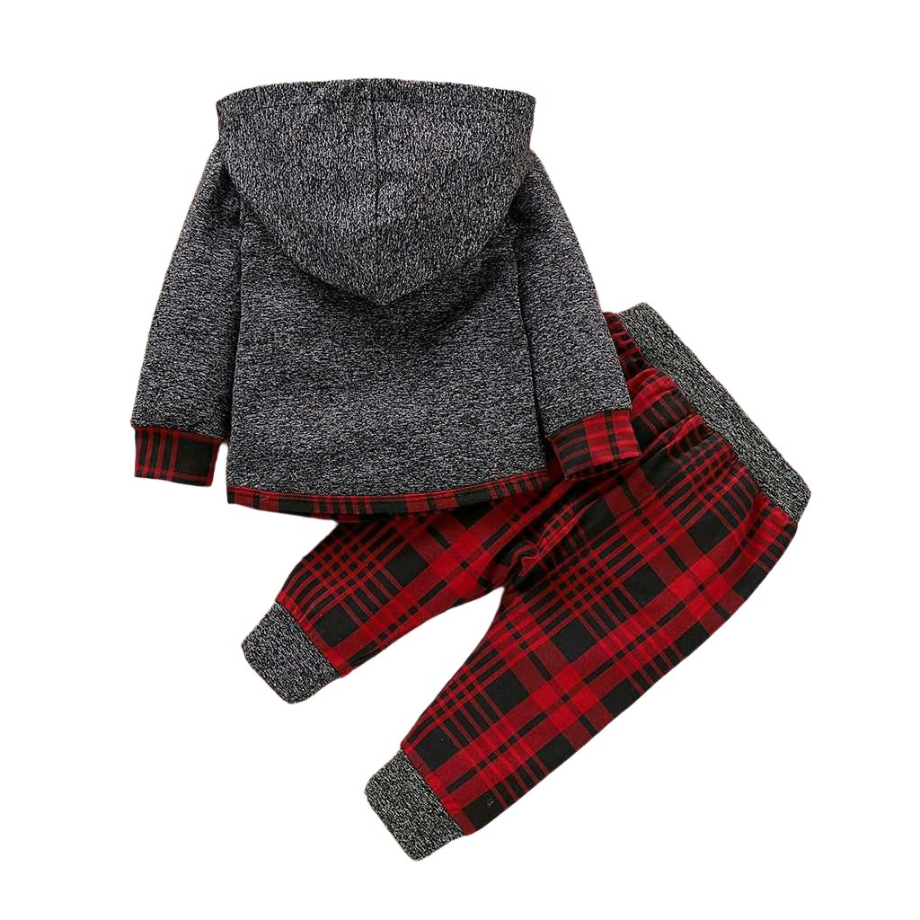 Baby Long Sleeve Plaid Sweater Set - Plush Fashion Shop #