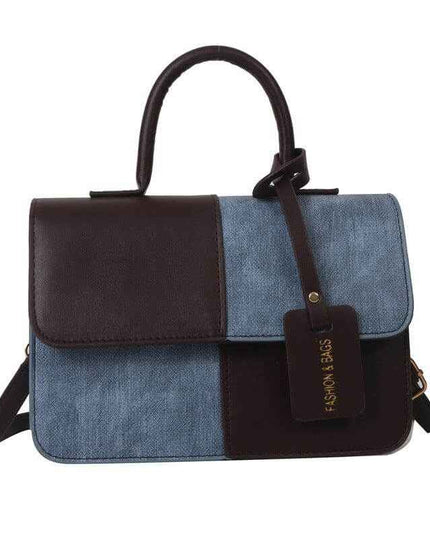 Ladies Fashion Stitch Texture Shoulder Messenger Bag with adjustable strap.