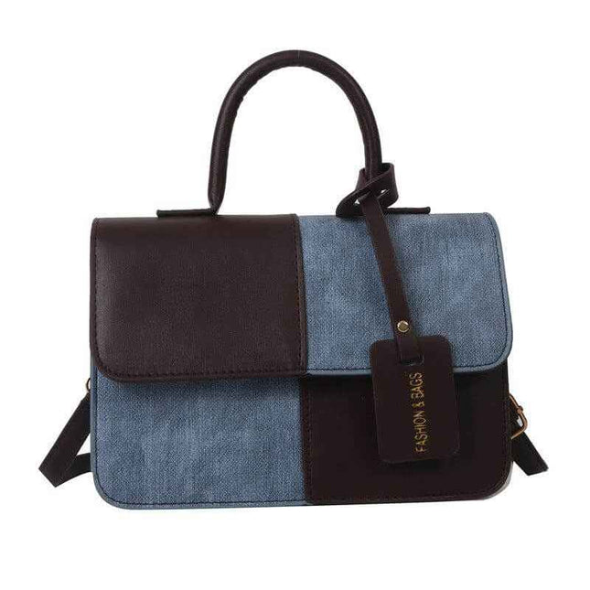 Ladies Fashion Stitch Texture Shoulder Messenger Bag with adjustable strap.