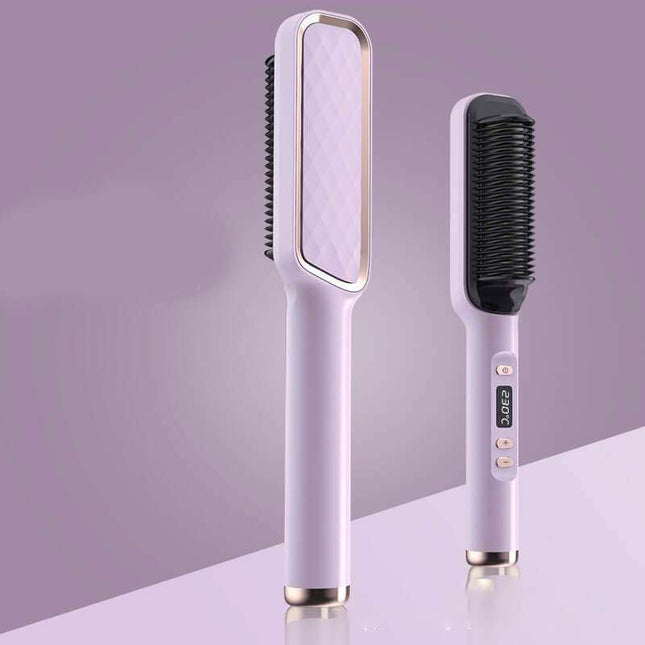 Profissional Hair Straightener  Electric Hot Comb Anti-scalding Ceramic Hair Curler Straightening Combs - Plush Fashion Shop #