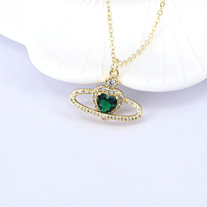 Ladies Fashion Personality Zircon Love Necklace Women - Plush Fashion Shop #