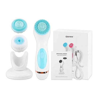 Professional title: "Advanced Ultrasonic Facial Cleansing Brush with MExperience the ultimate deep cleanse and facial massage with our Advanced Ultrasonic Facial Cleansing Brush. Featuring 3-in-1 Functionality, this versatile tool remoFacial cleanserPlush Fashions ShopPlush Fashion Shop