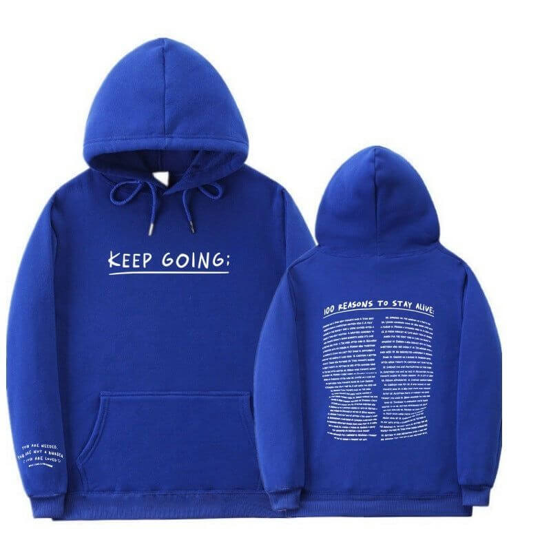 Printing Sweatshirt - Letter Printing Long-sleeved Drawstring Hooded Sweatshirt With PocketsWomens - Plush Fashion Shop #