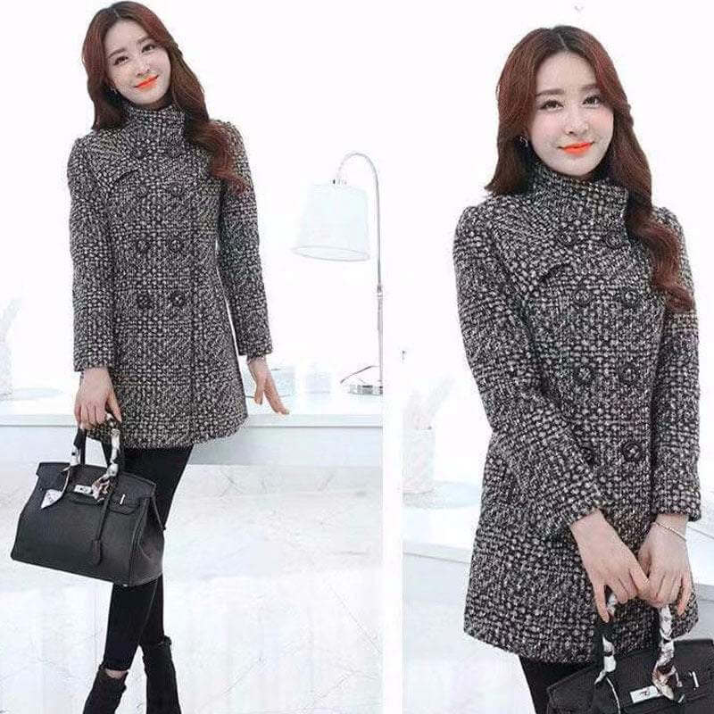 Fashion Thick Plaid woolen coat women's clothing - Plush Fashion Shop #