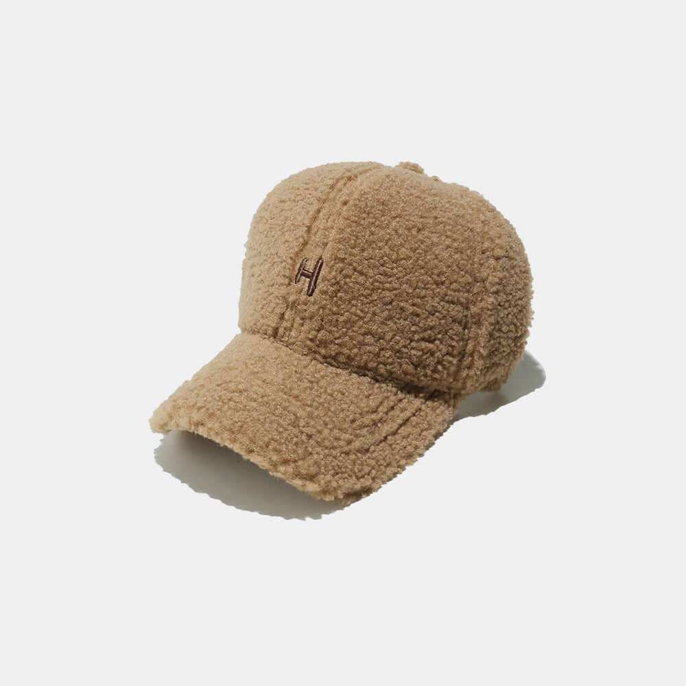 Sherpa Letter H Embroidered Cap - Plush Fashion Shop #