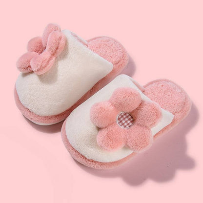 Parent-child Cute Cartoon Indoor Non-slip Soft-soled Cotton Slippers