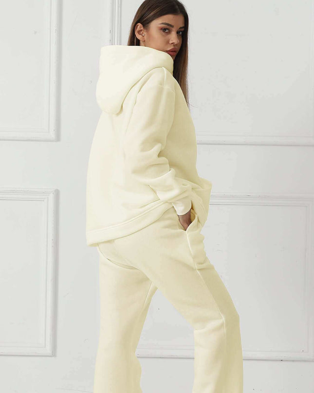 Women's Fashionable Casual Solid Color Long Sleeved Sweatsuit - Plush Fashion Shop #