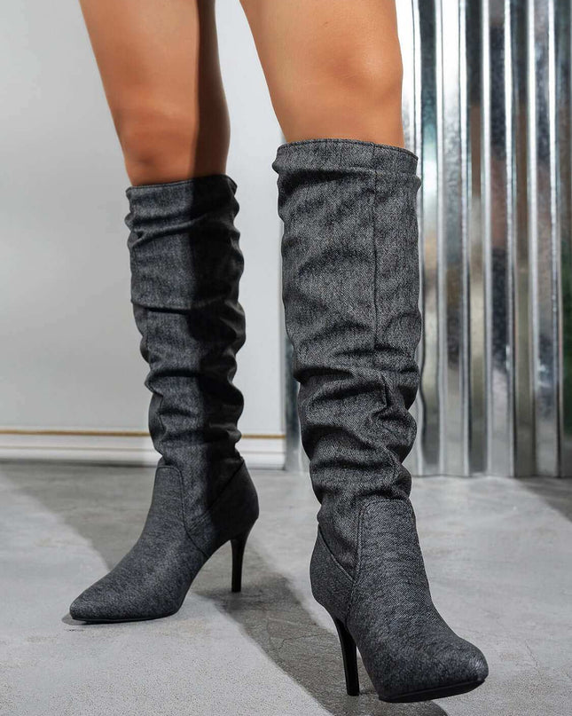 Women's Point Toe Stiletto Boots - Plush Fashion Shop #