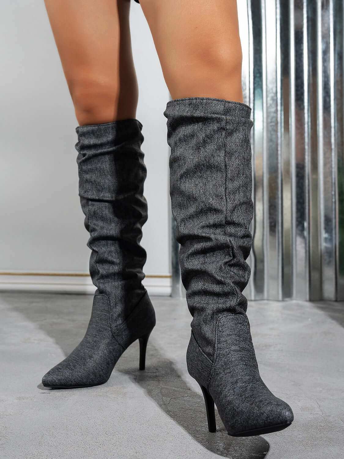 Women's Point Toe Stiletto Boots - Plush Fashion Shop #