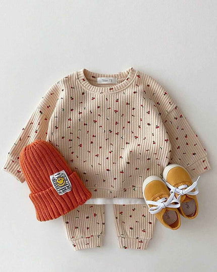 Infant & Kids Waffle Sweatshirt Casual Set