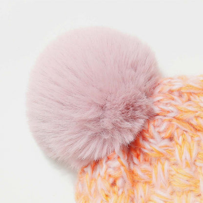 Gradient Knit Hat with Pompom - Plush Fashion Shop #