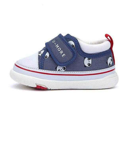 Non-slip wear-resistant toddler shoes with panda design and sturdy MD+rubber outsole.