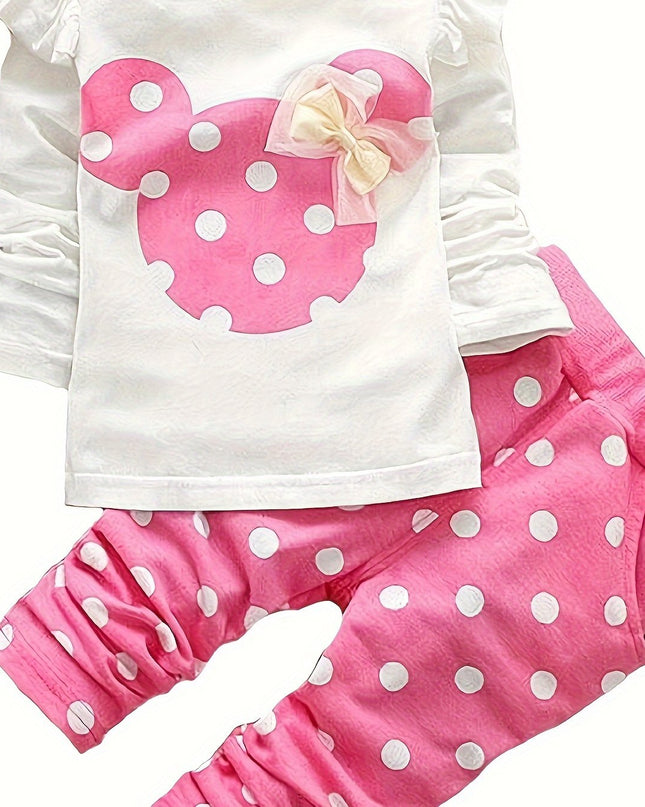 Baby Girl  2 Pieces Long Sleeved Cute Toddler Infant Tops and Pants Set