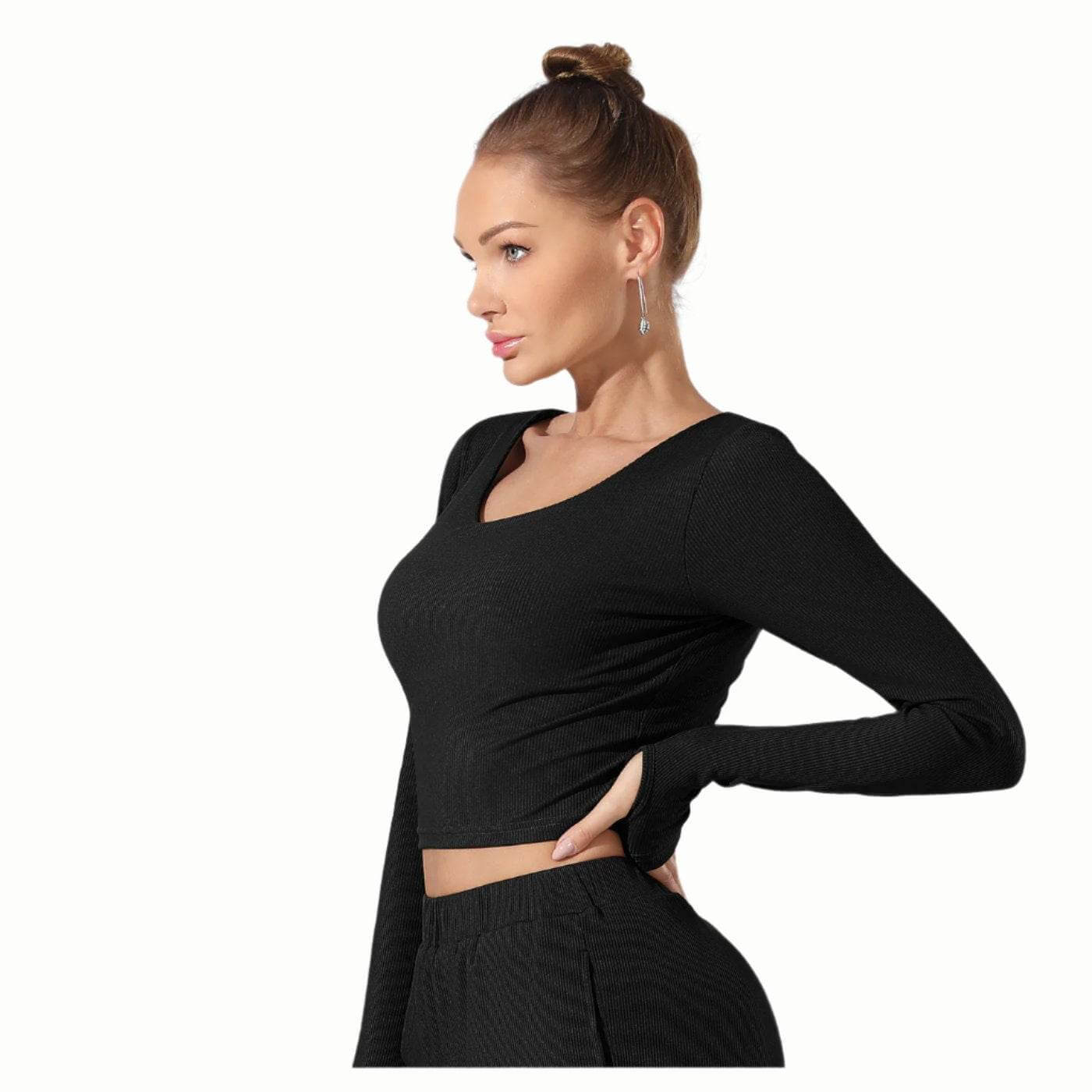 Women's Fashion Simple Solid Color BodysuitUpgrade your wardrobe with our Women's Fashion Simple Solid Color Bodysuit! Available in classic black or stylish coffee, this versatile bodysuit is perfect for any Yoga suitPlush Fashions ShopPlush Fashion ShopFashion Simple Solid Color Bodysuit