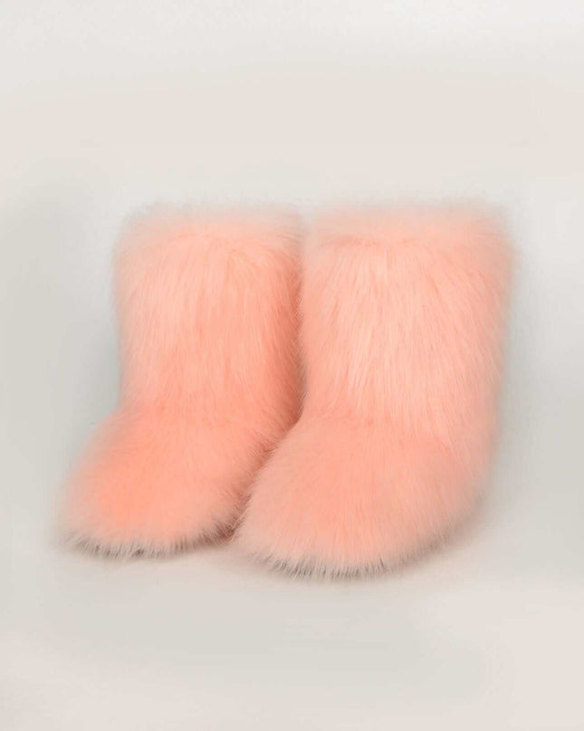 Thermal Fuzzy Platform Boots - Plush Fashion Shop #