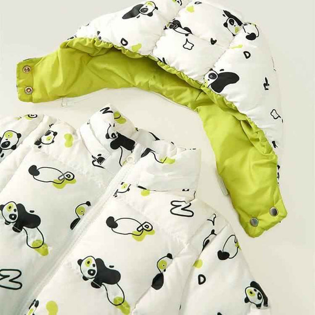 Children's Down Boys And Girls Three-proof A Tall Hat Collar Windproof Thermal Coat - Plush Fashion Shop #