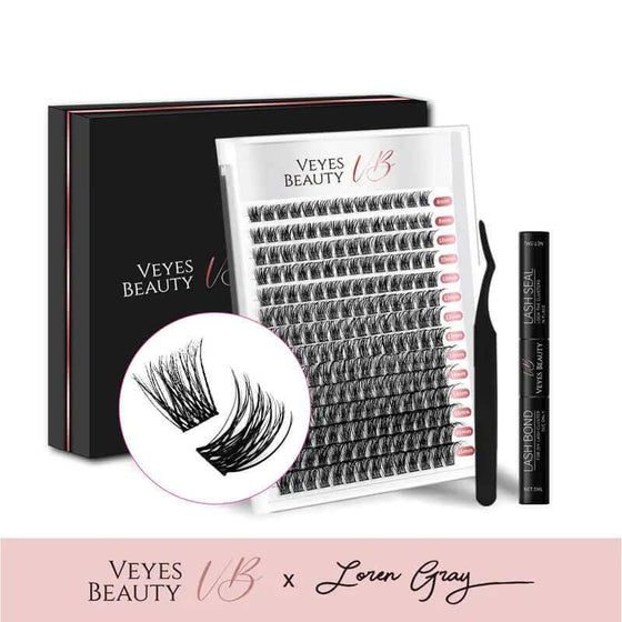 Veyesbeauty Clusters ONE MORE+ DIY Lash set with 7D 20D cluster lashes, bottom lash option.