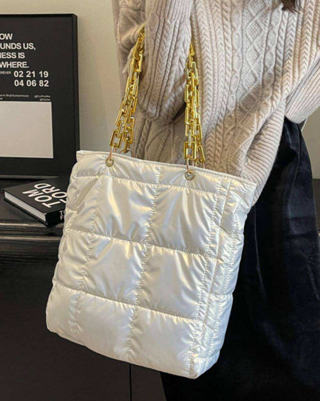 Ladies Bubble Texture Chain Handbag - Plush Fashion Shop #